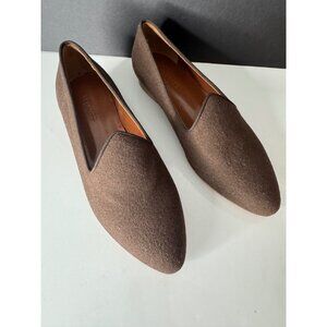 NEW Le Monde Beryl Wool Venetian Slipper Loafer Flats Brown Velvet EU 36